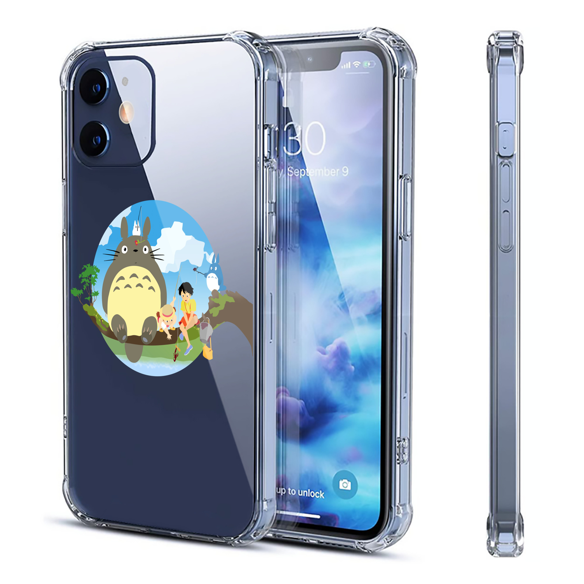 （画像用） となりのトトロ 草壁メイ 草壁サツキ My Neighbor Totoro Satsuki Kusakabe Mei Kusakabe 【iPhone 12シリーズ対応】透明スマホケース（クリアソフトケース）